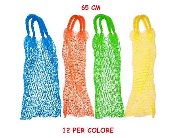 Sacca rete 10 anelli portaoggetti 65cm