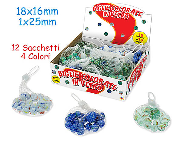 Biglie in vetro 1x25mm 18x16mm
