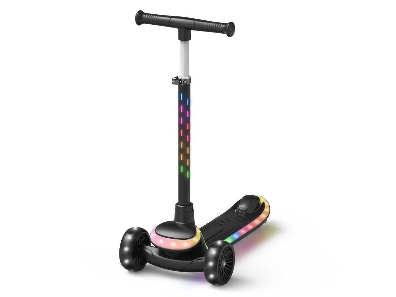Teosport - monopattino in alluminio con 3 ruote 120/80mm con led