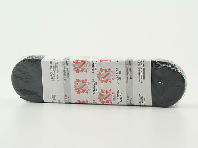 Nastro elastico nero mt.10 0822-30/4/2