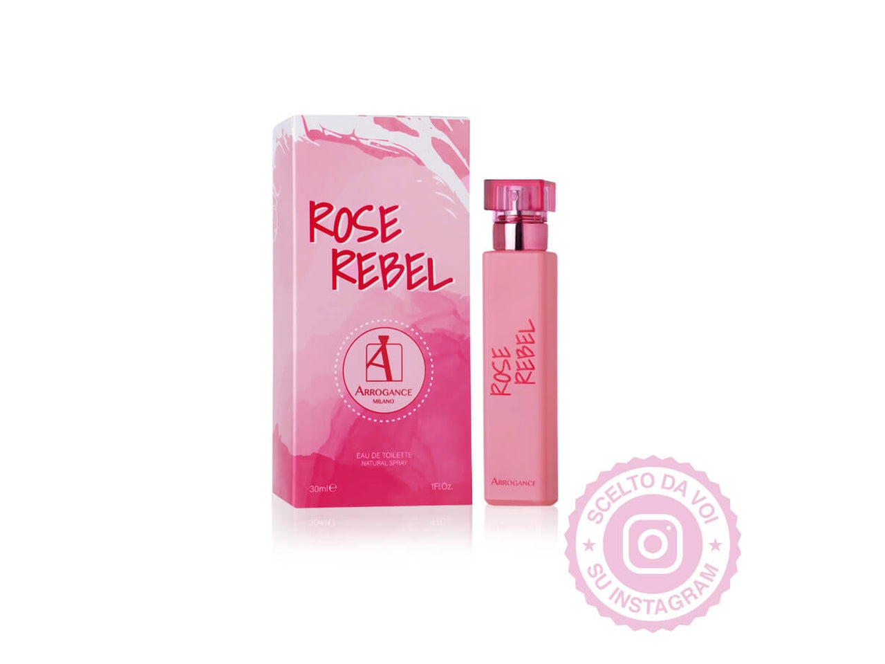 Profumo da donna Arrogance Rose Rebel, eau de toilette floreale dolce 30 ml