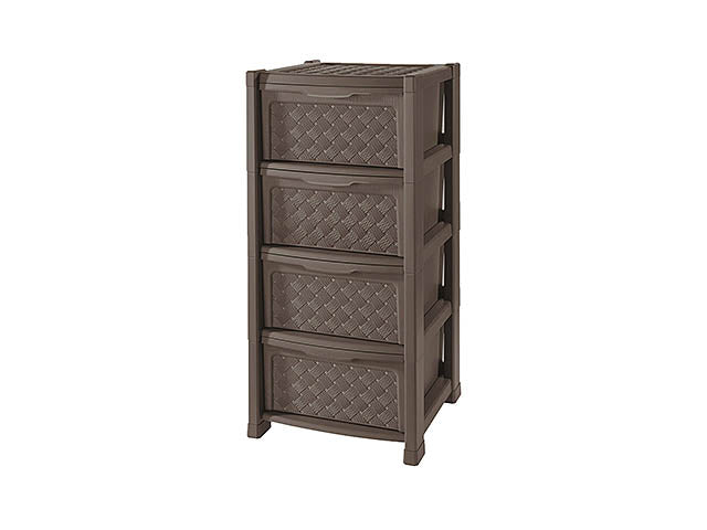 Cassettiera arianna con 4 cassetti colore wengÃ©