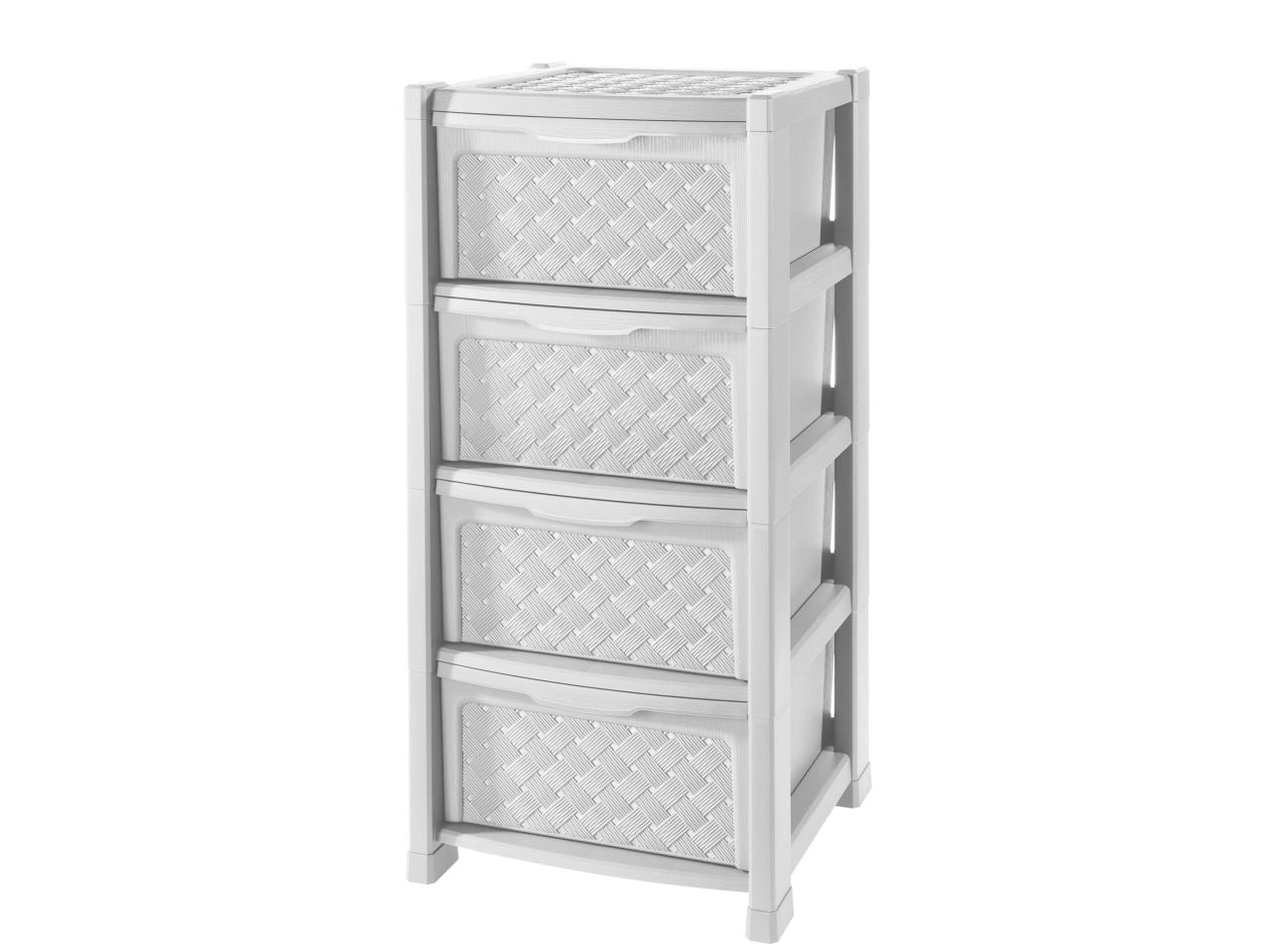 Cassettiera arianna con 4 cassetti colore bianco