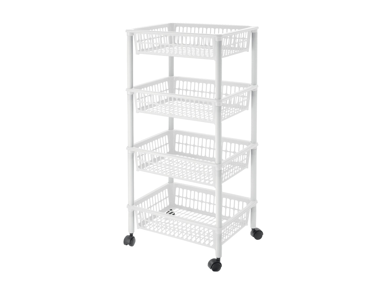 Carrello mito con 4 ceste colore bianco