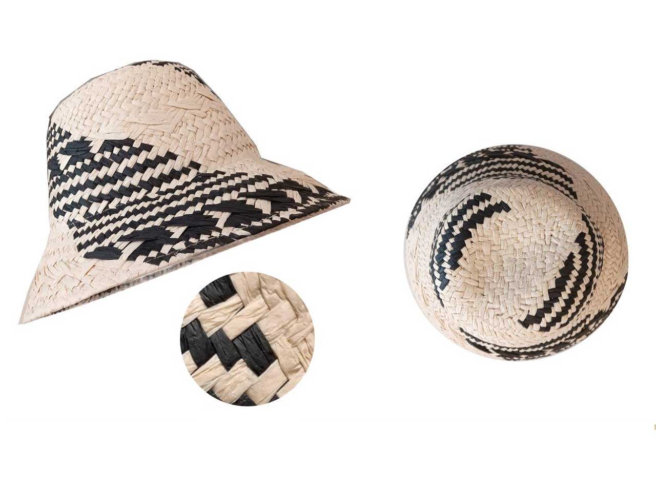 Cloche da donna in paglia di carta, multicolor, taglia unica - Twice