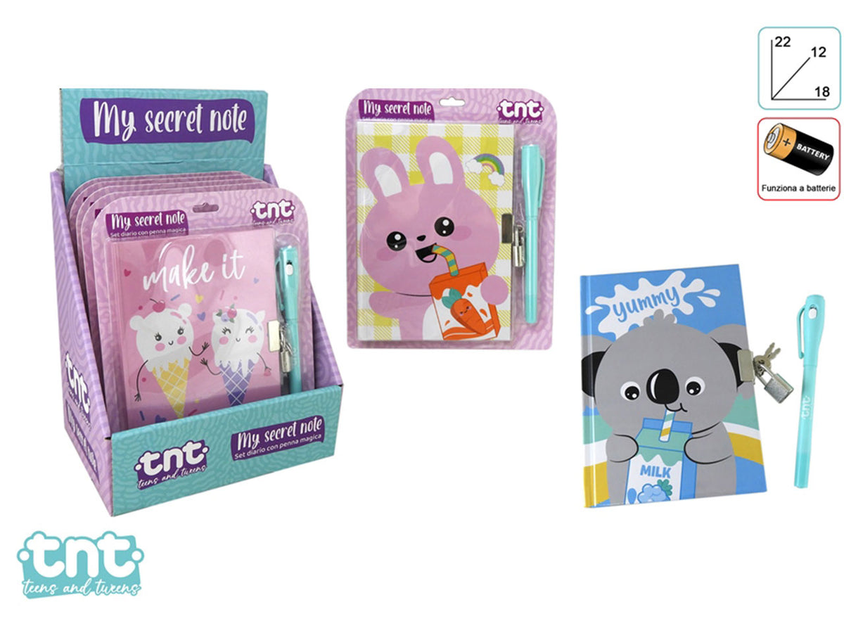 Tnt secret notes blister diario con penna magica 18cm - Galiani Store