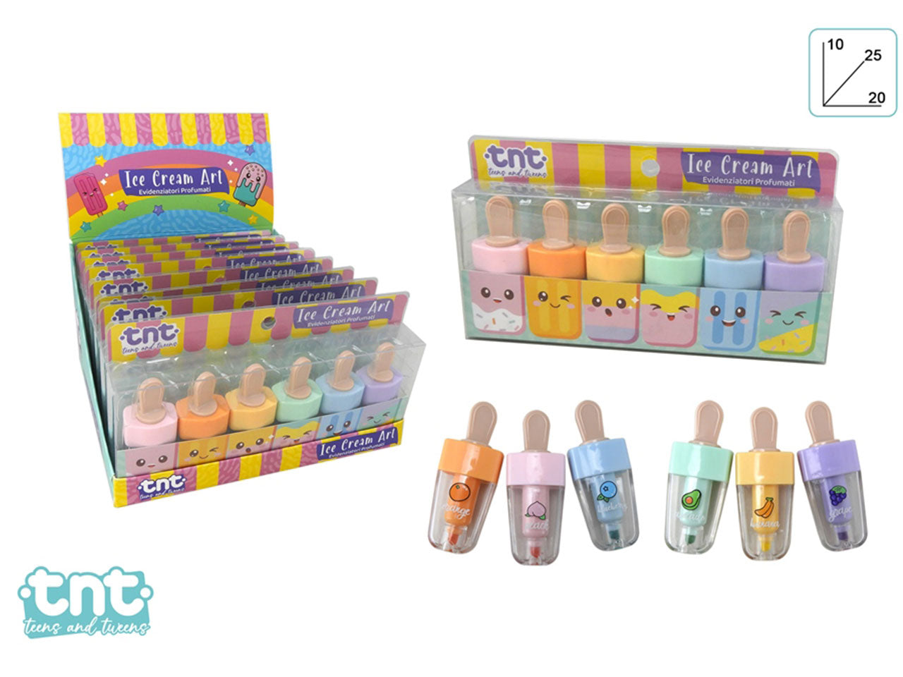 Tnt icecream art pack evidenziatori 8cm