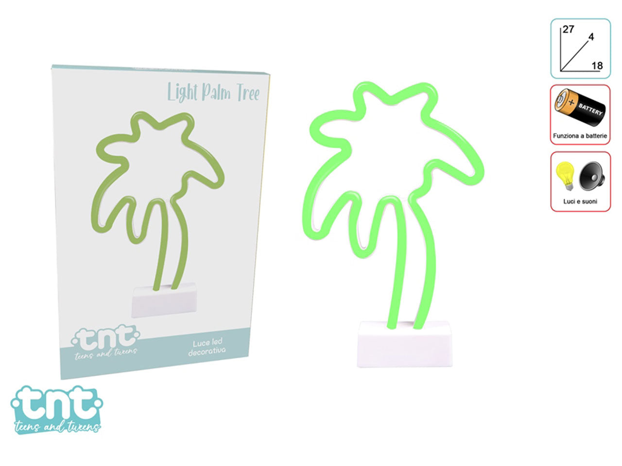 Tnt light palm tree luce led 29cm
