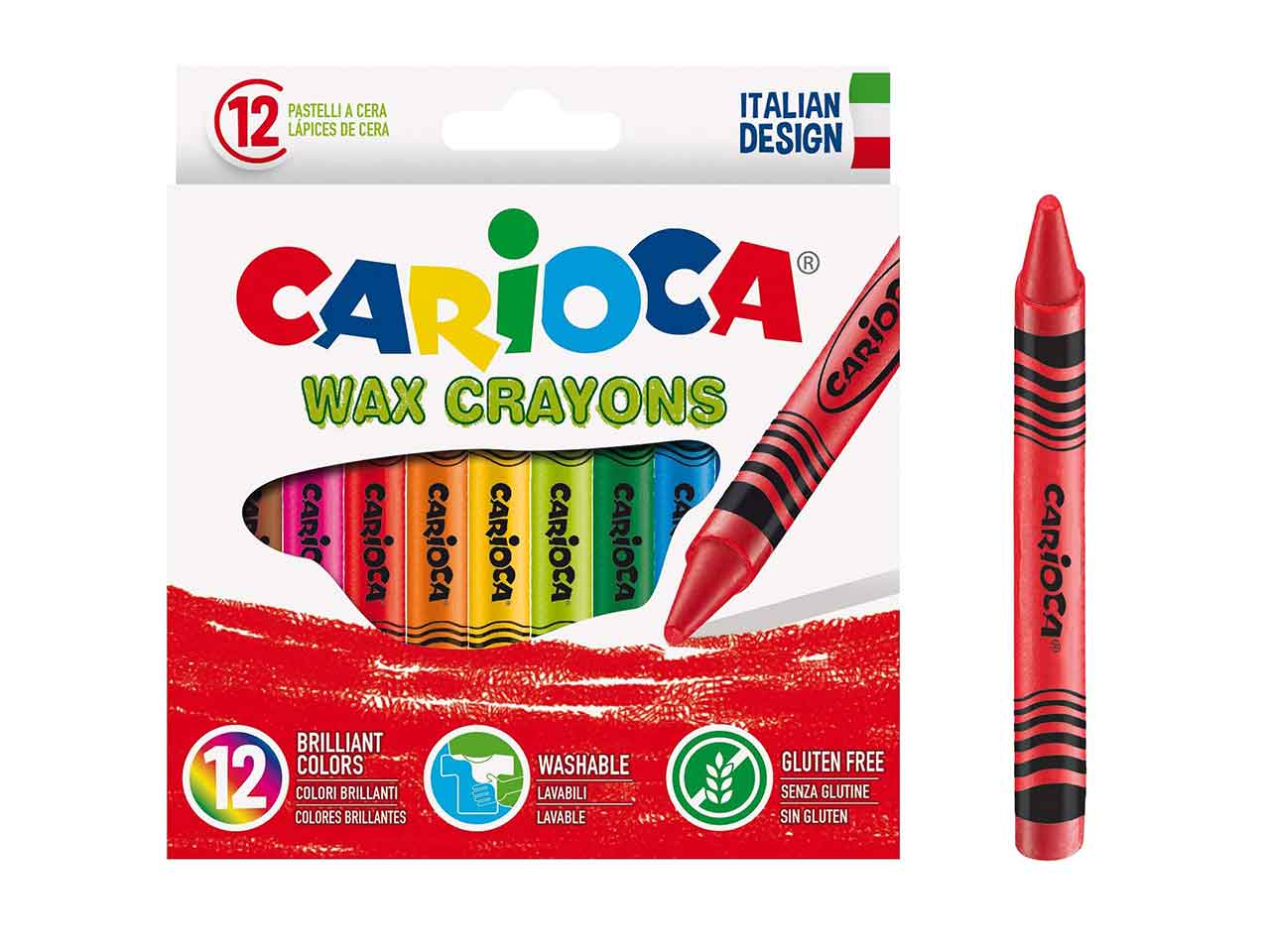 Colori a cera a cera lavabili colori assortiti carioca
