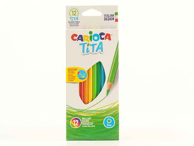 Pastelli colorati esagonali fusto uguale alla mina colori assortiti d 3 mm carioca