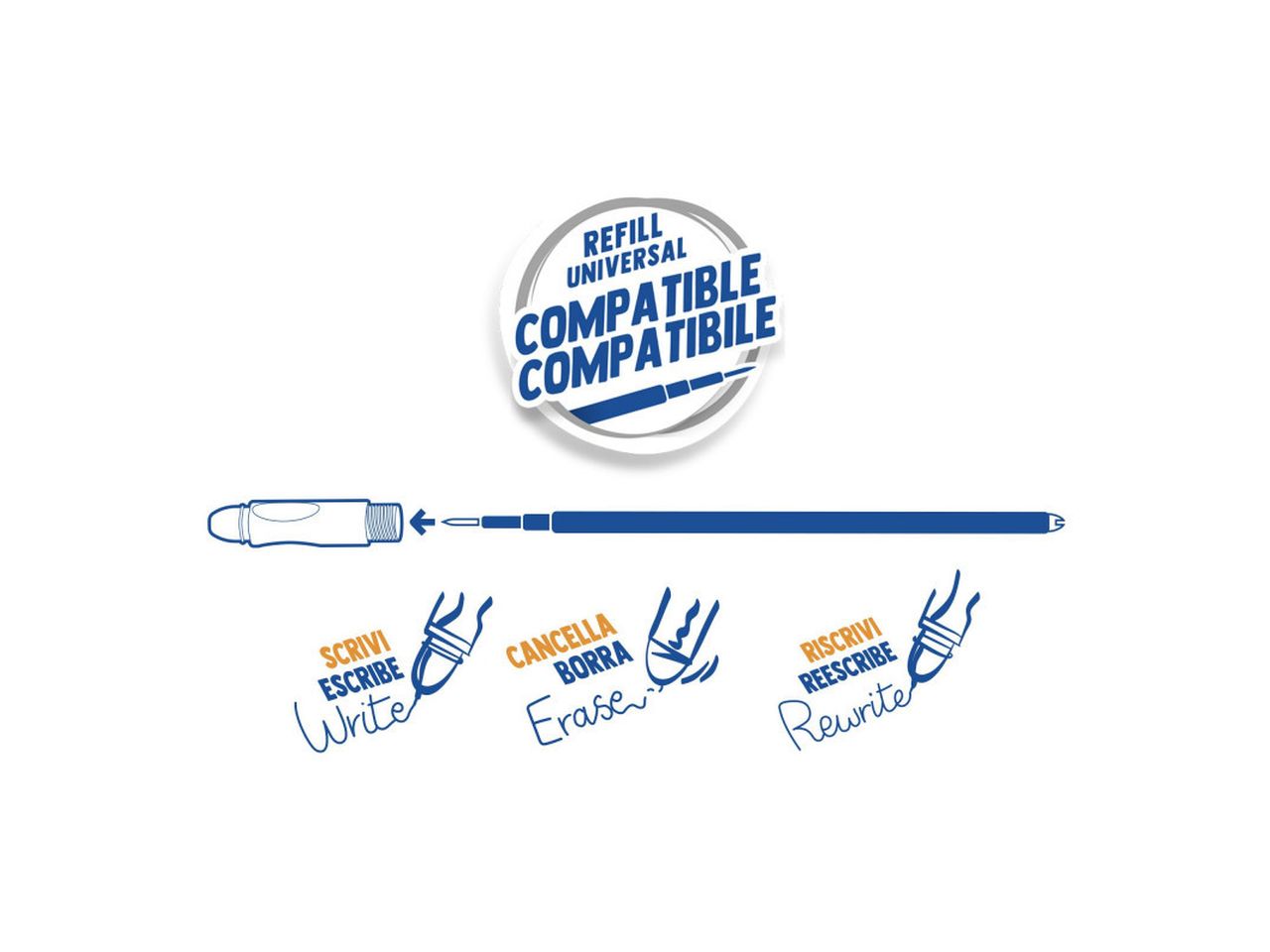 Carioca oops refill nero - la confezione contiene 3 refill