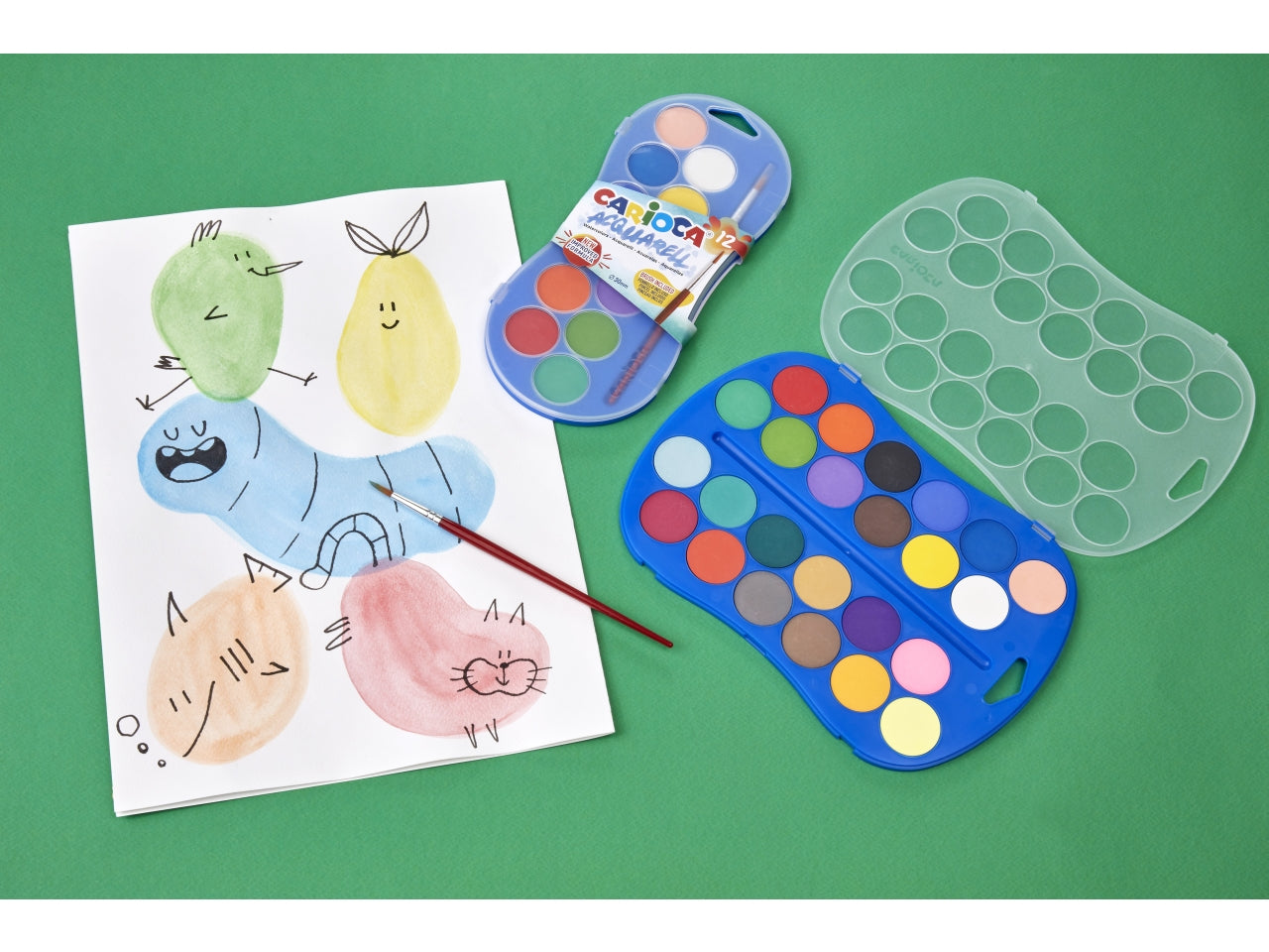 Carioca valigetta con acquerelli - 12 acquerelli