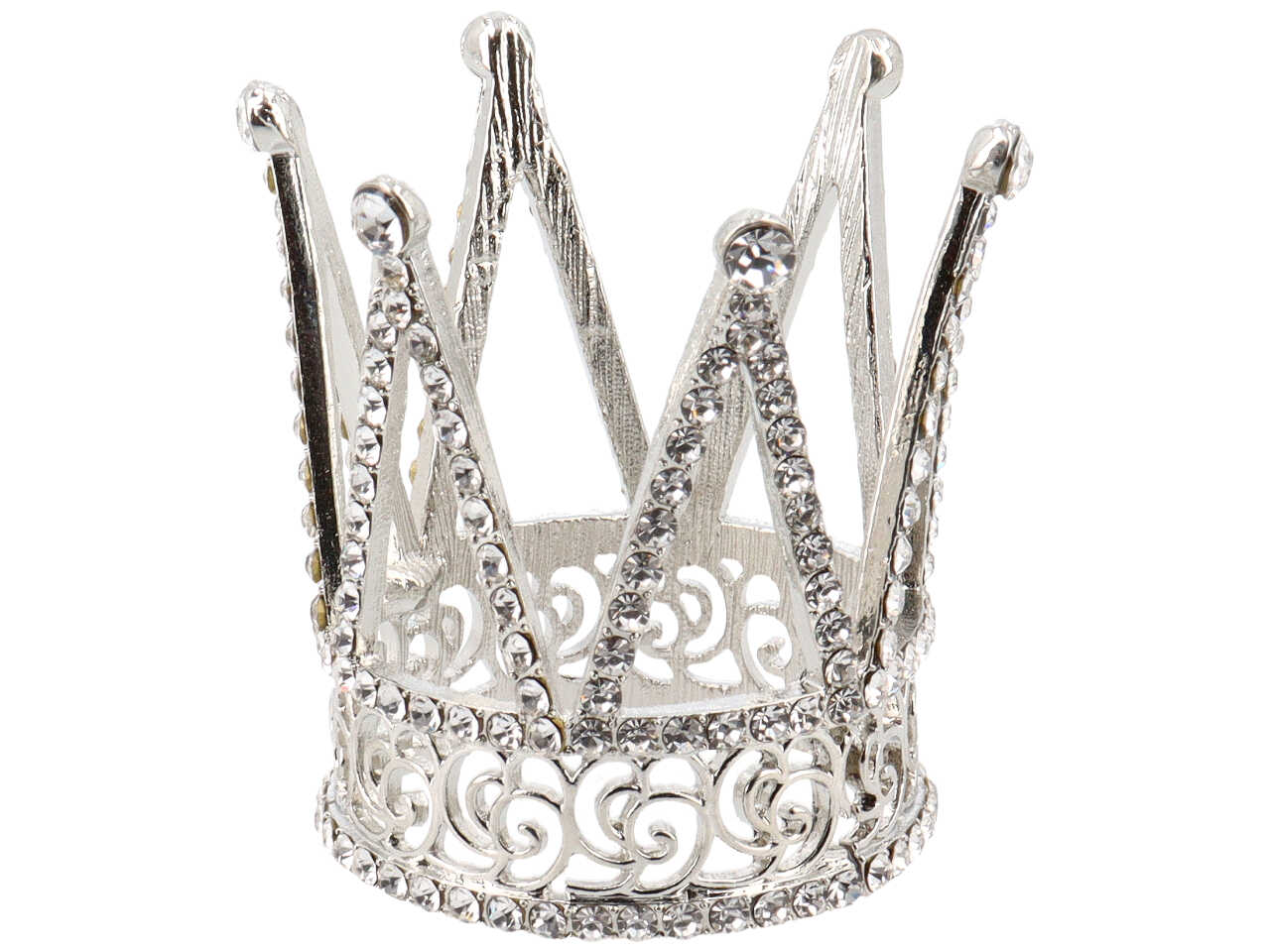 Corona metallo 4,3x5,4cm arg.ck8522