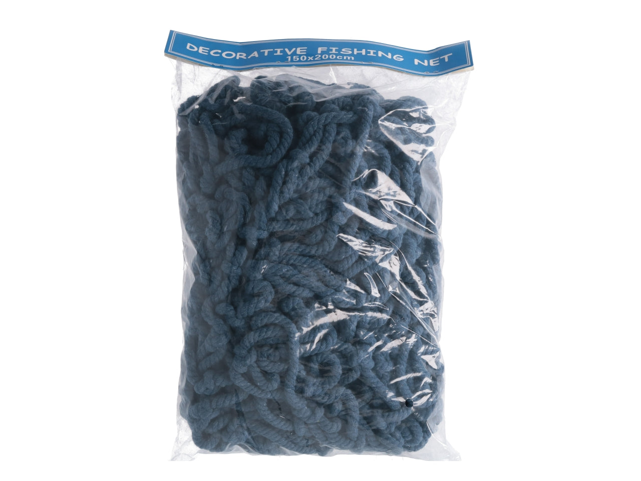 Rete corda mare sacchetto blu 150x200cm