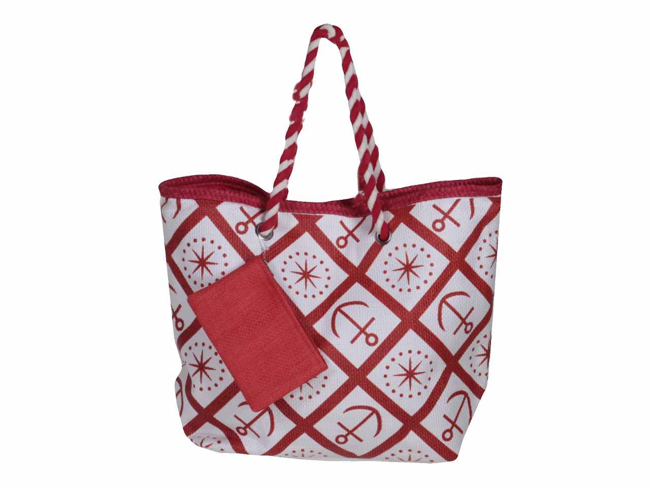 Borsa spiaggia ancora rosso