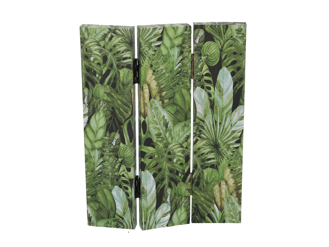 Paravento stampa 3 ante foglie verde cm120,6x2,5xh180