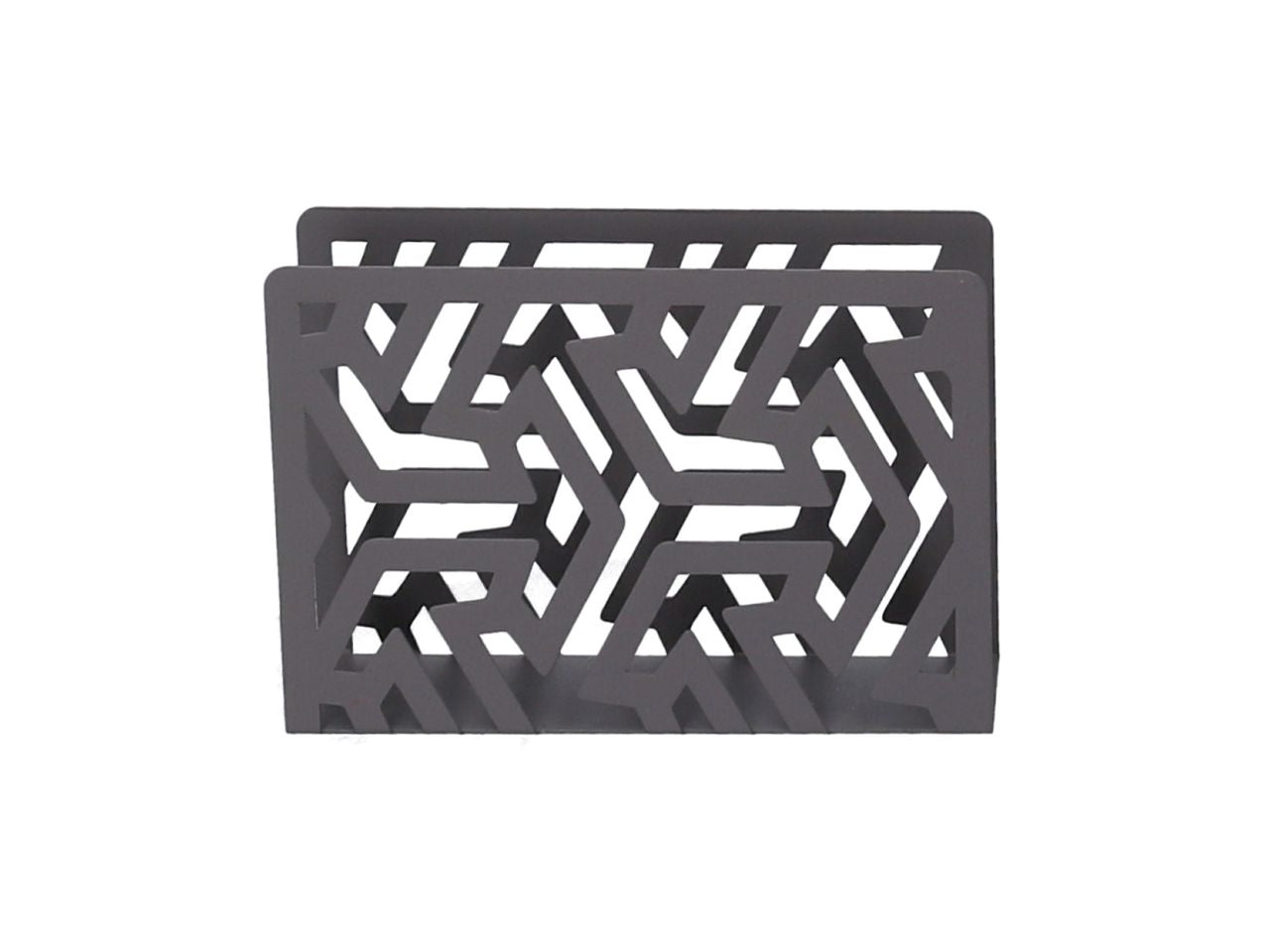 Portatovaglioli in metallo frecce grigio rettangolare cm14,5x4x10