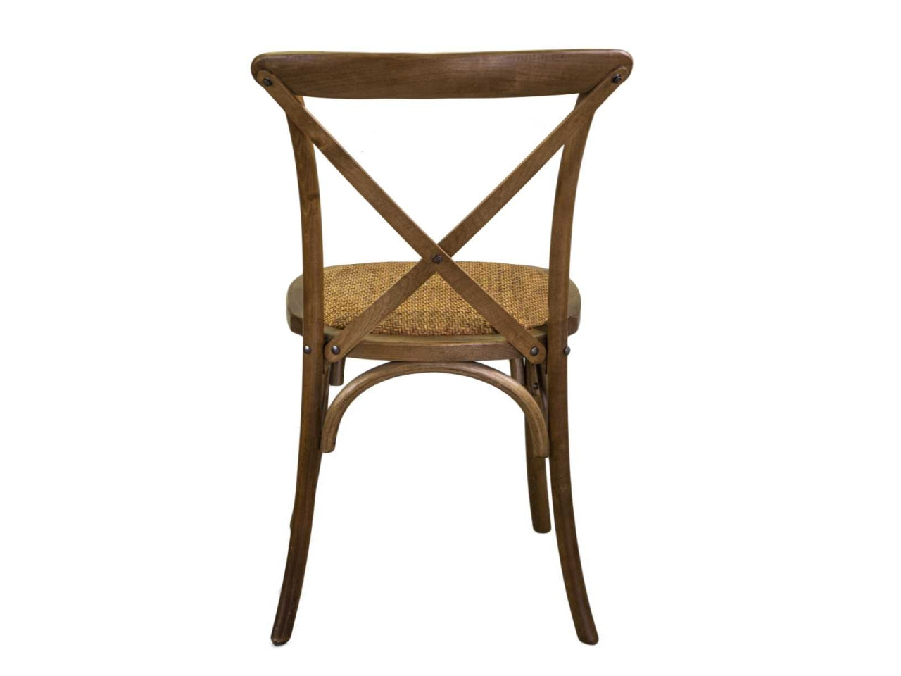 Sedia in legno di betulla stile country bistrot, con seduta impagliata, impilabile - 50x50x88 cm - Vacchetti