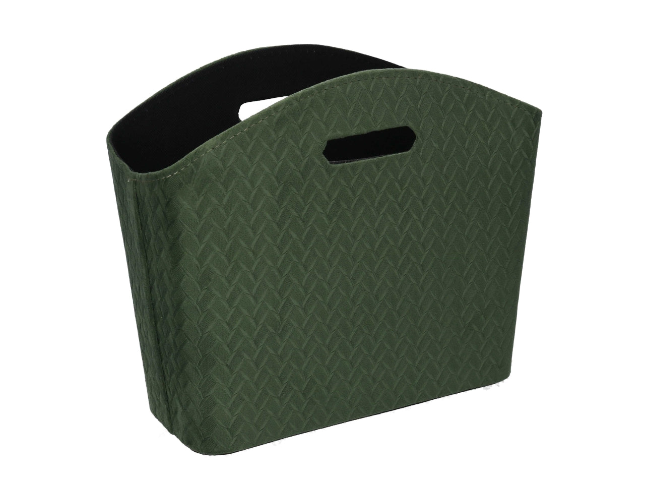 Portariviste in velluto verde intrecciato stile vintage 33,5x25,5x15,5 cm â Vacchetti