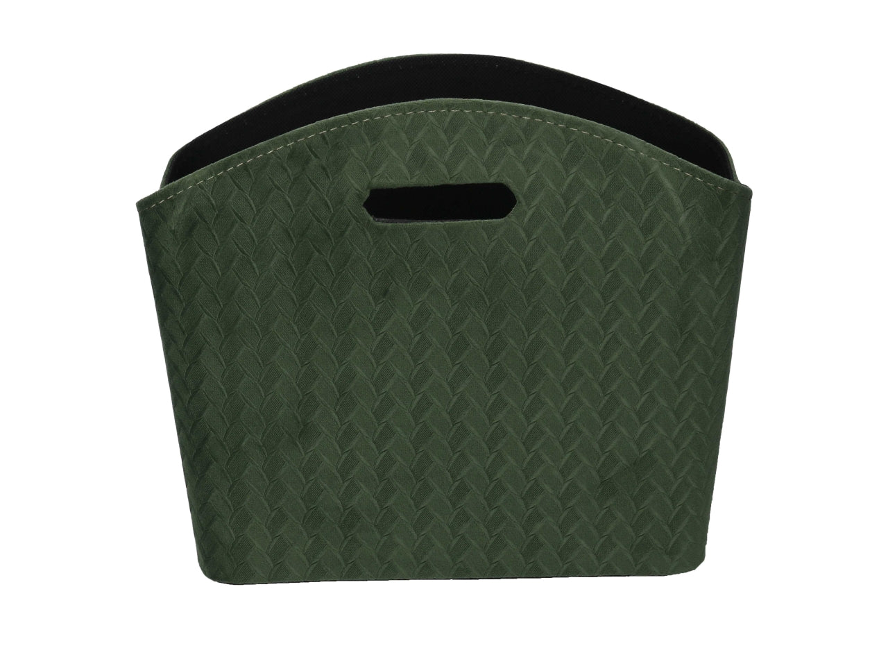 Portariviste in velluto verde intrecciato stile vintage 33,5x25,5x15,5 cm â Vacchetti