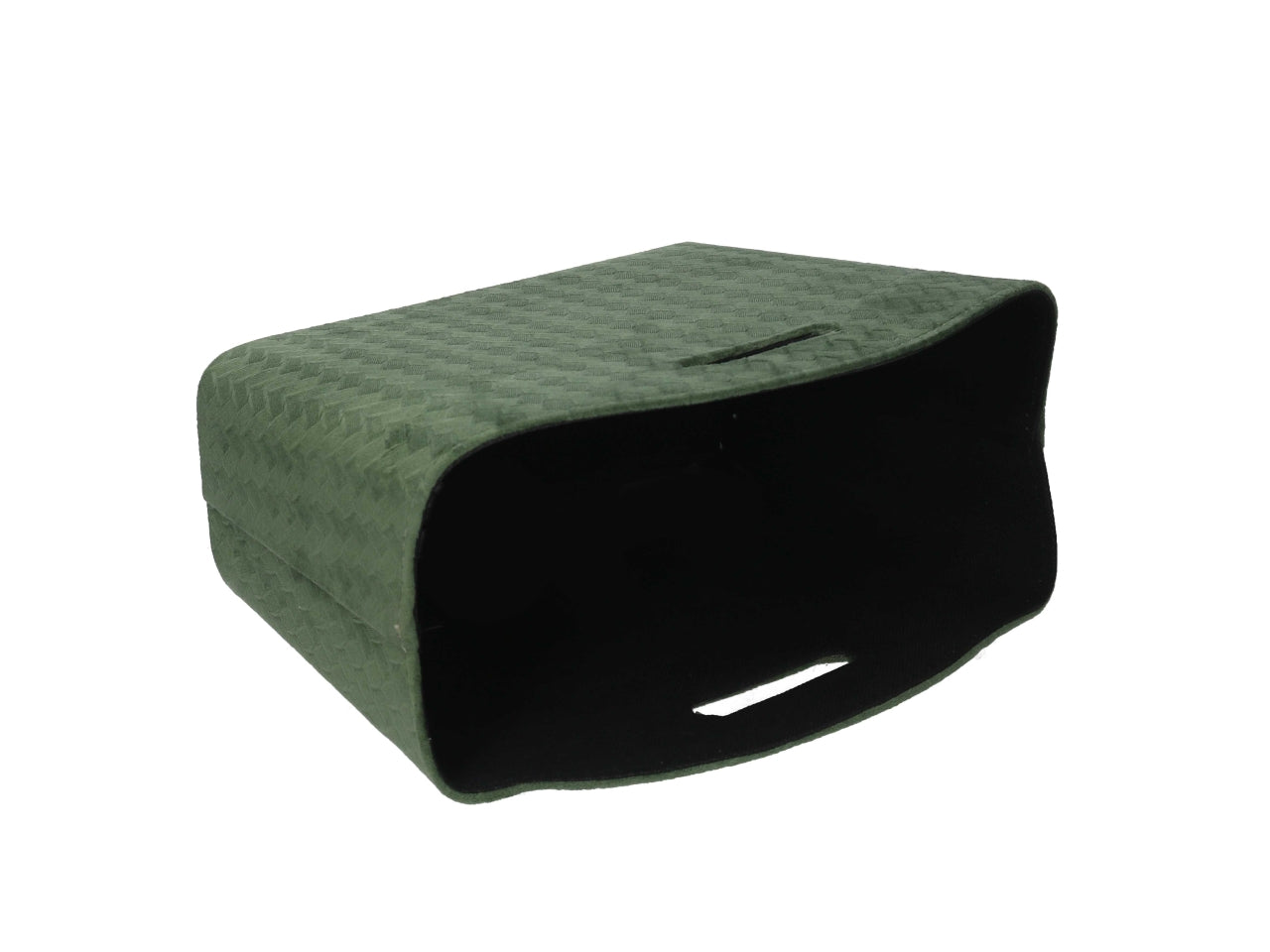 Portariviste in velluto verde intrecciato stile vintage 33,5x25,5x15,5 cm â Vacchetti