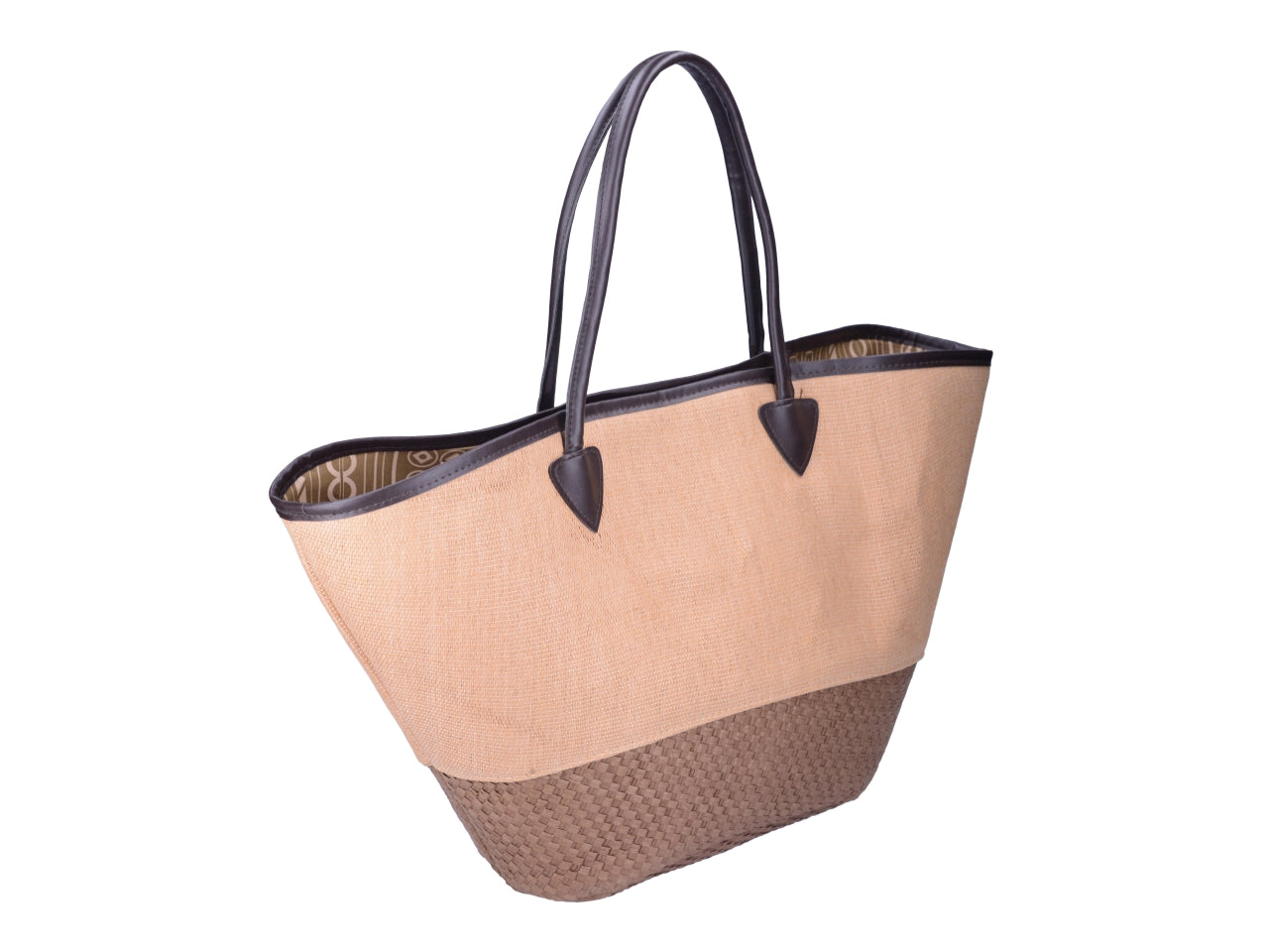 Borsa tessuto marrone 30xh.34x3cm
