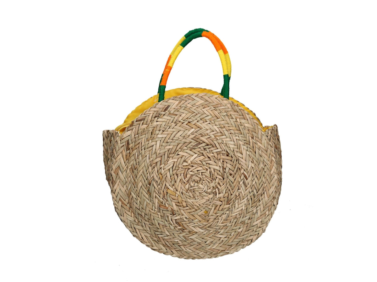 Borsa paglia con ananas d.39xh.12cm