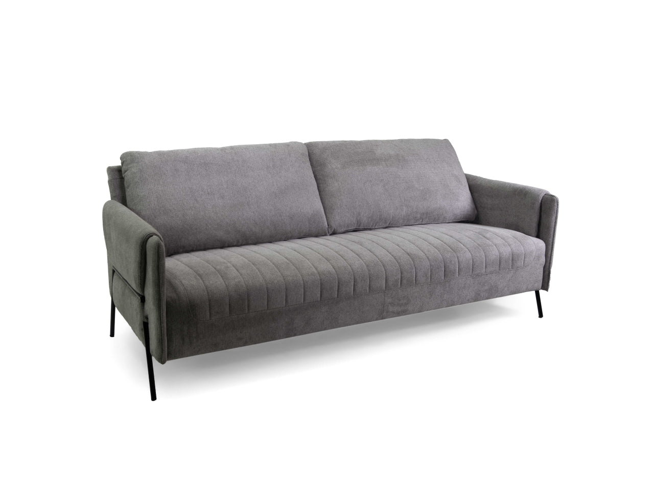 Divano tessuto 3 posti grigio 195x77xh.85cm