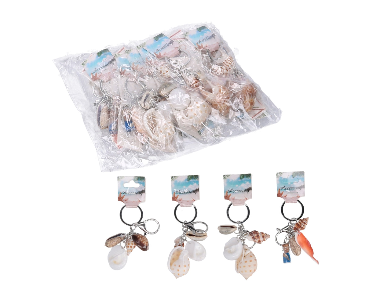 Portachiavi mare conchiglia assortiti