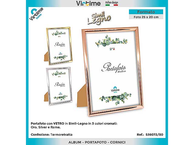 Porta foto abs 20x25cm  cromata s36072/80