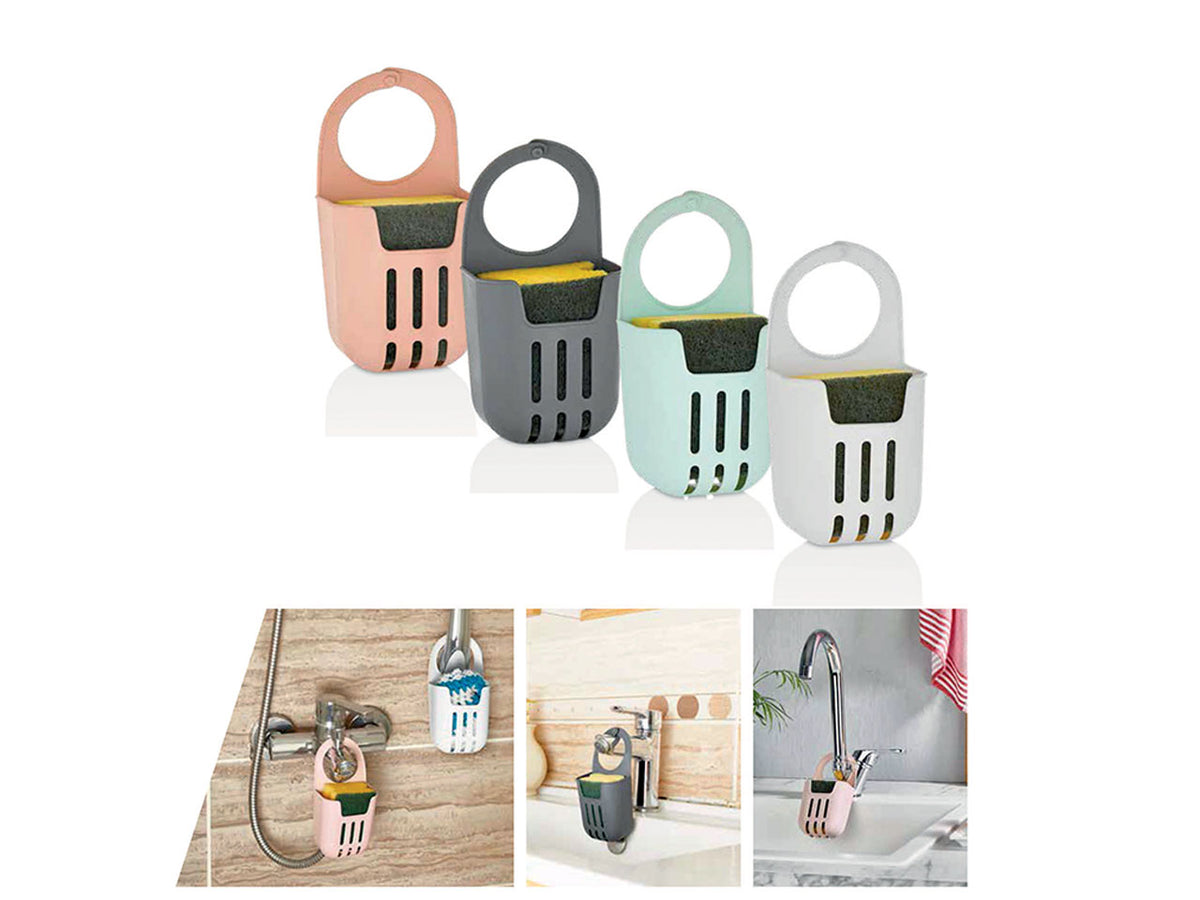 Porta spugna da appendere 4 colori assortiti