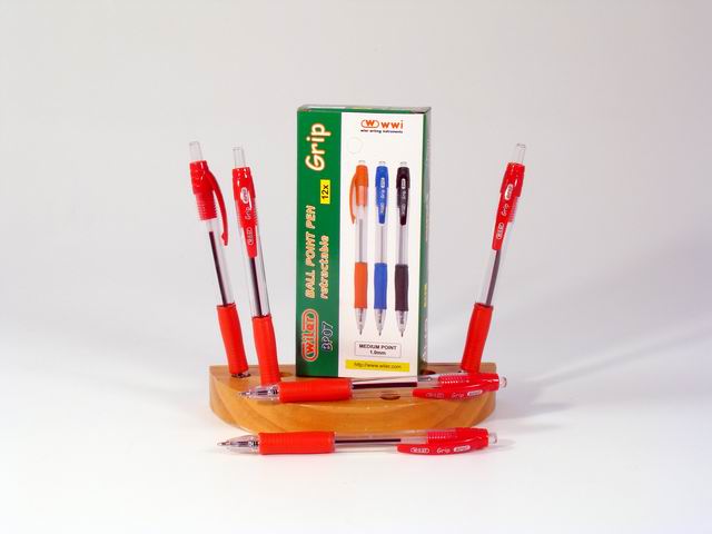 Penna sfera a scatto grip 12 pezzi