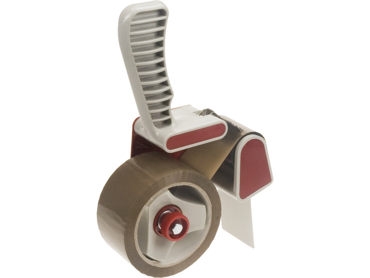 Tendinastro da pacchi con frizione, TD51 - colore grigio e rosso - plastica e metallo - per nastro adesivo da 50 mm - Wiler