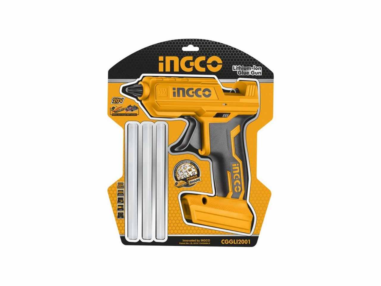 Pistola termocollante a batt.20v cggli2001