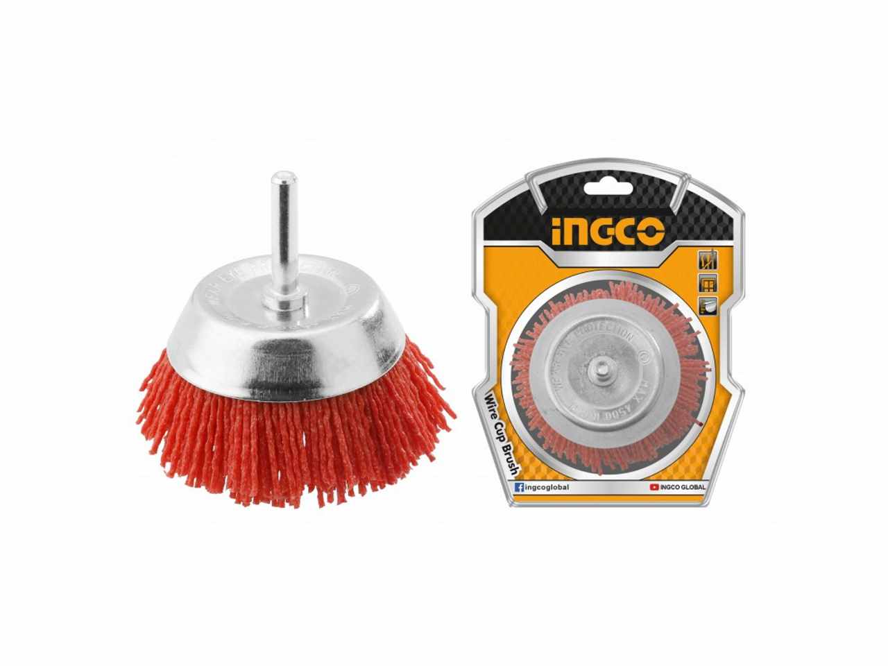 Spazzola a tazza c/filo ond.d75mm wb30755