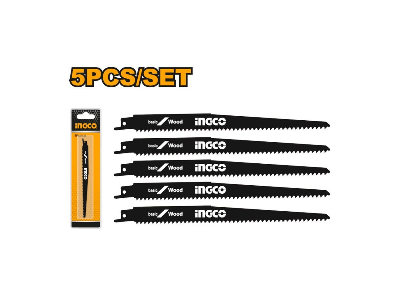 Lame ricarica per legno seghetto gatt. 6tpi set da 5 lame