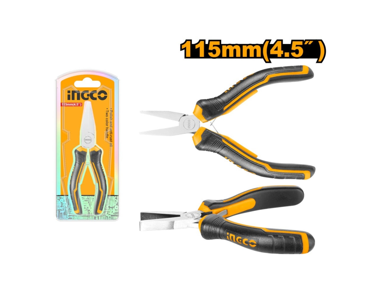 Mini pinza a becco piatto 115mm