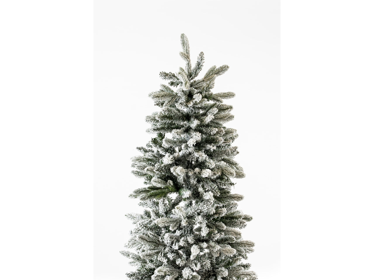Albero valtellina innevato 180cm diametro 65cm 654 rami, montaggio ad ombrello