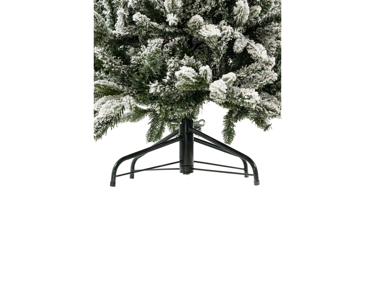 Albero valtellina innevato 180cm diametro 65cm 654 rami, montaggio ad ombrello