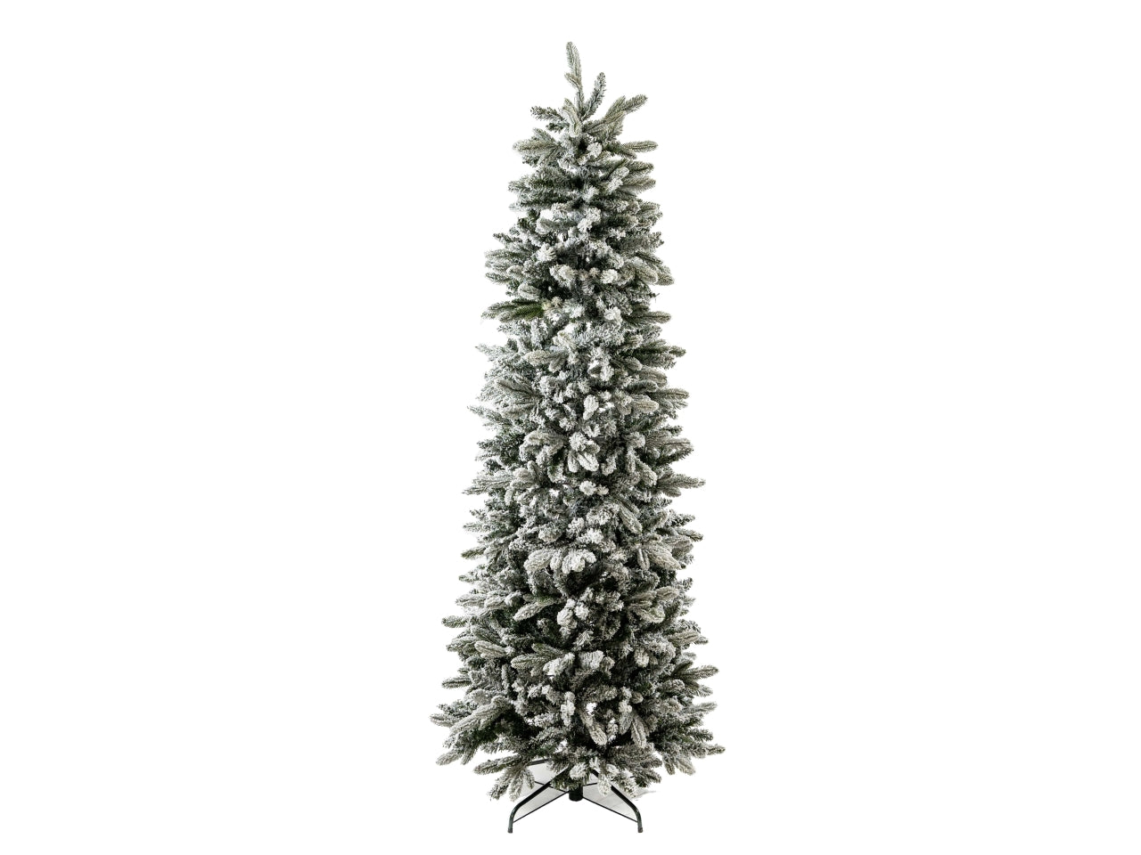 Albero valtellina innevato 240cm diametro 80cm 1198 rami, montaggio ad ombrello