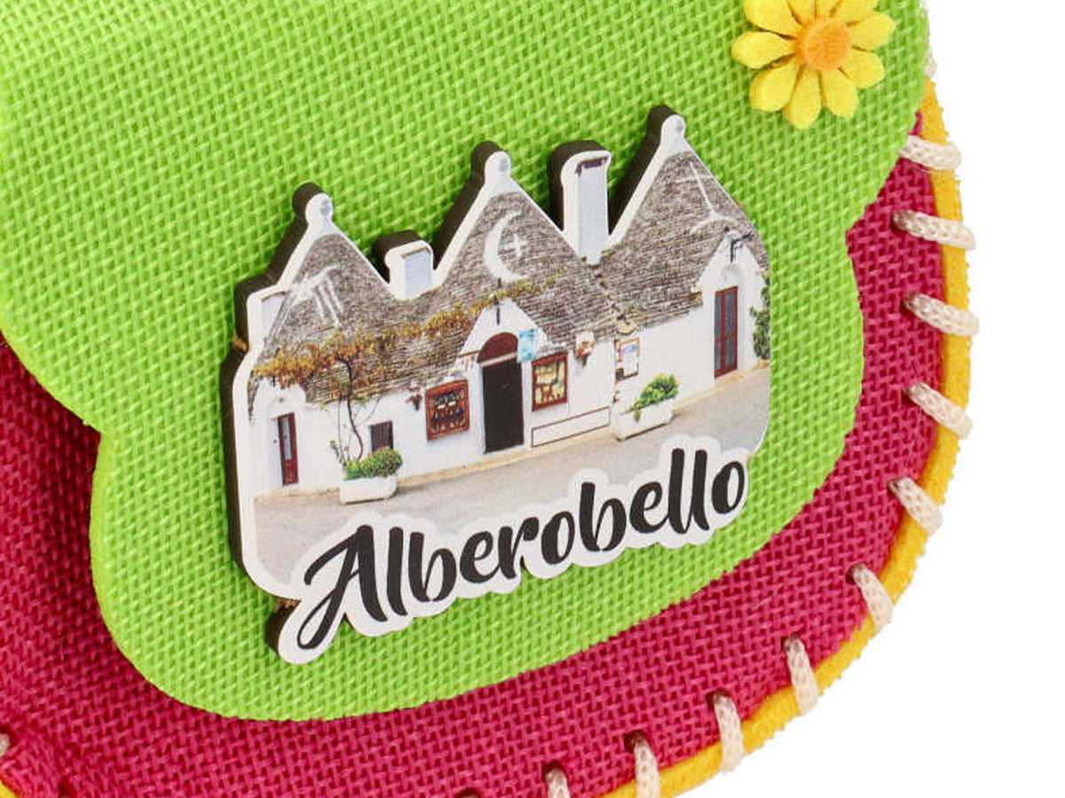 Borsa stoffa Alberobello multicolor poliestere 14x11x5,5 cm - Zambiasi