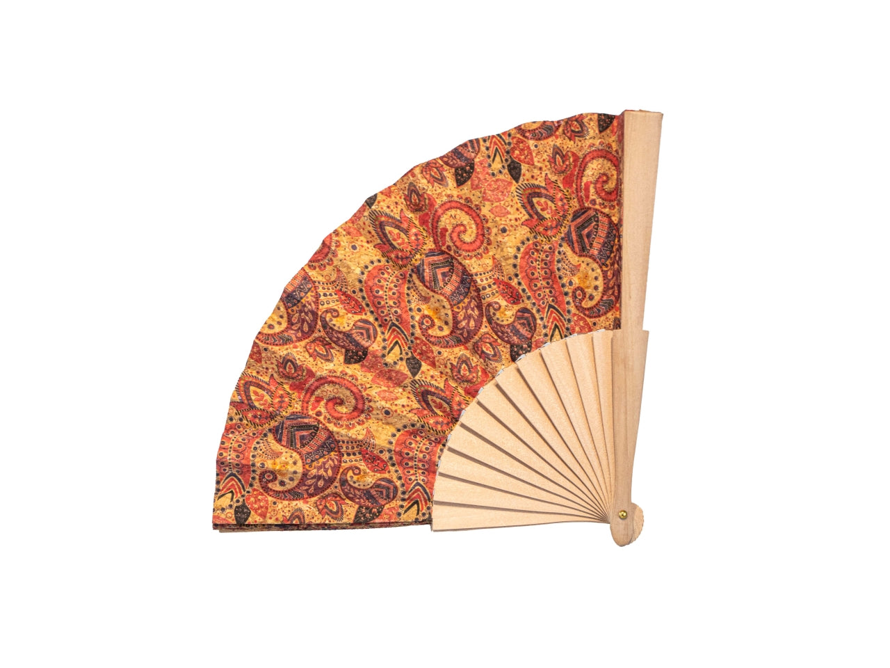 Ventaglio in stoffa effetto sughero