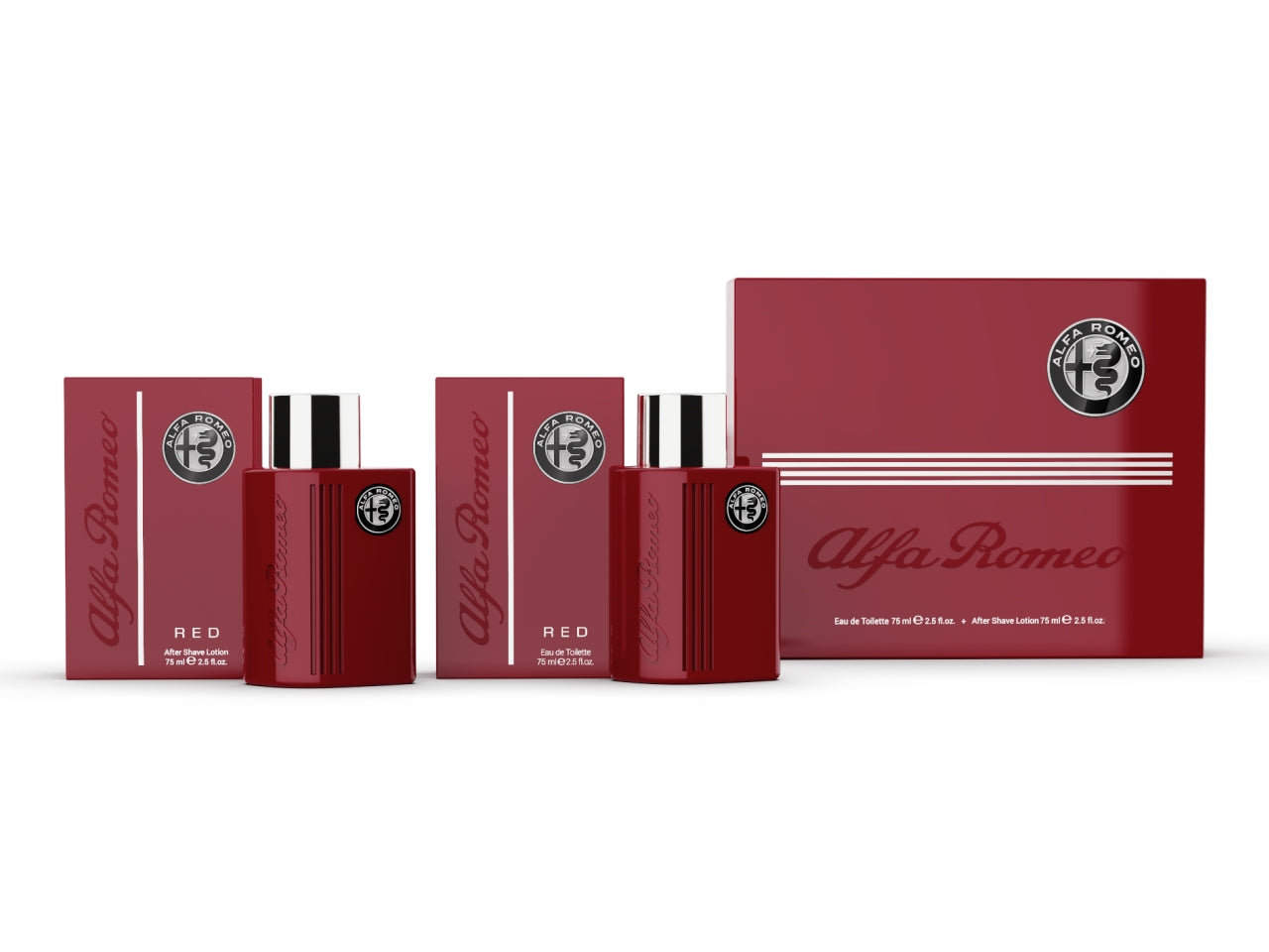 Alfa romeo red gift sets 75ml eau de toilette + after shave lotion 75ml