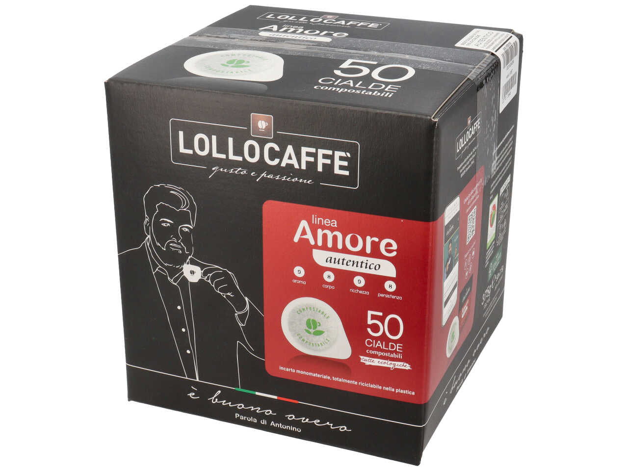 Lollocaffe' linea amore gusto autentico 50 cialde 44mm