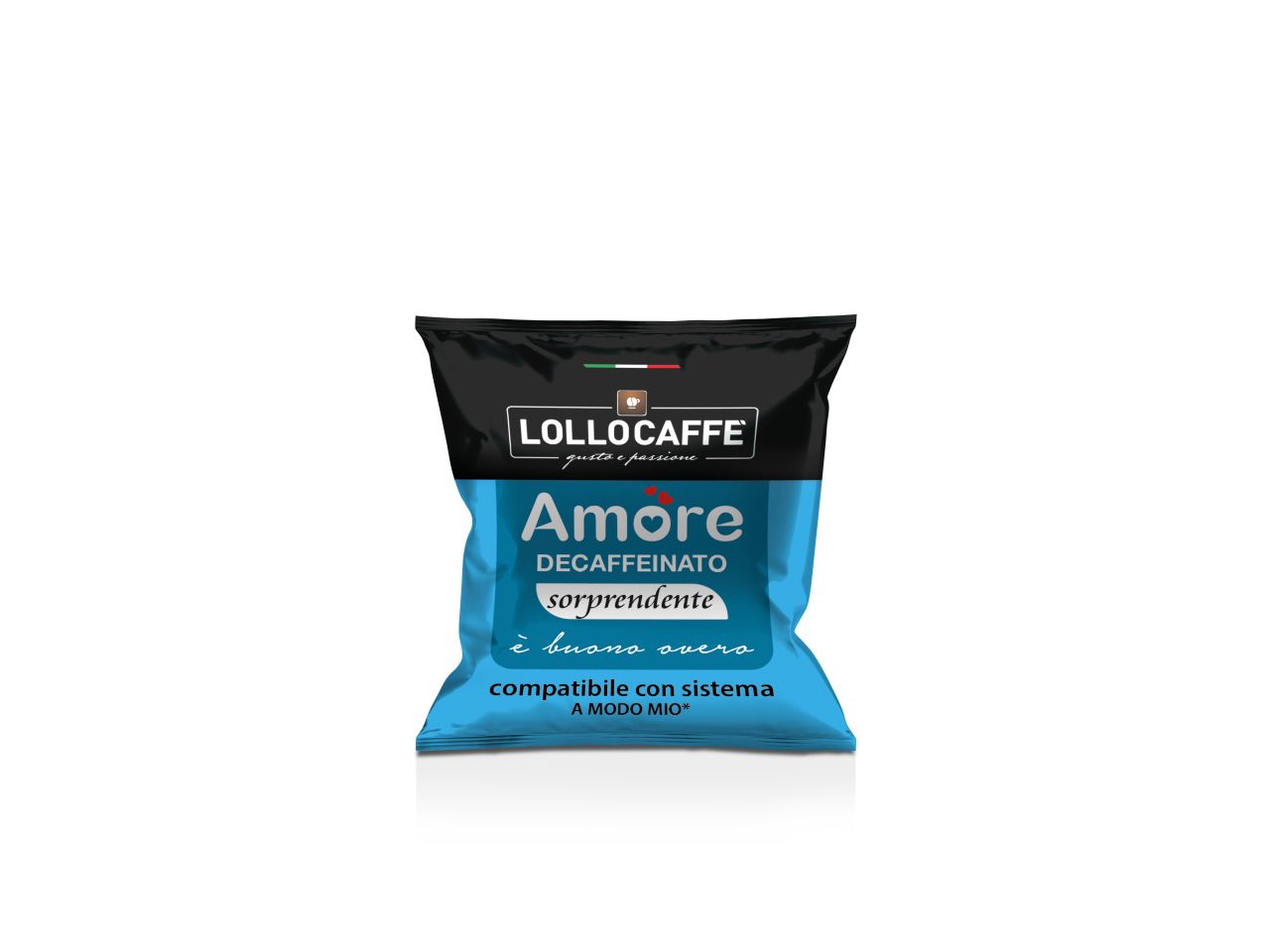 Lollocaffe' linea sorprendente decaffeinato 30 capsule compatibile con sistema a modo mio