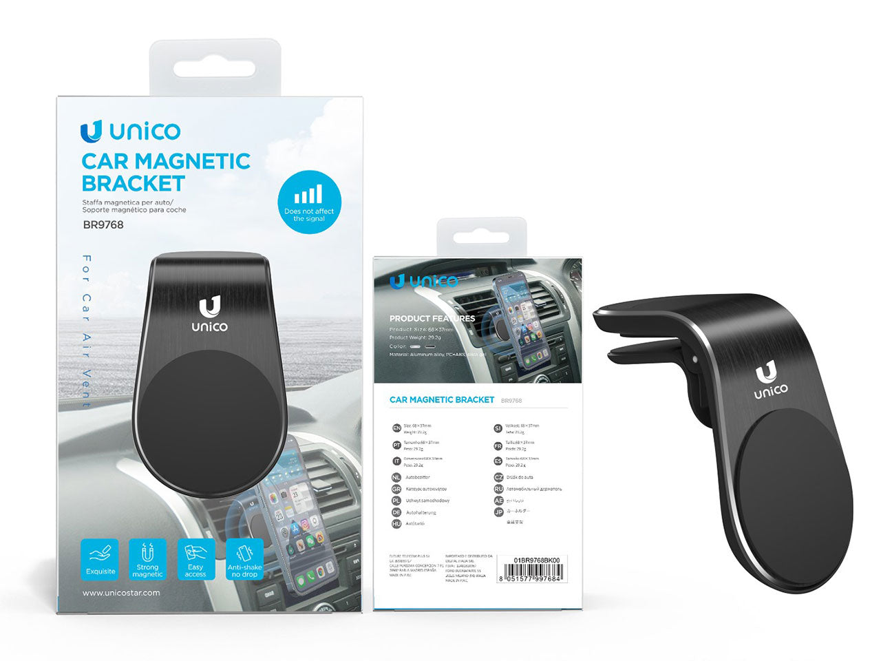 Supporto smartphone magneticoÂ perÂ auto