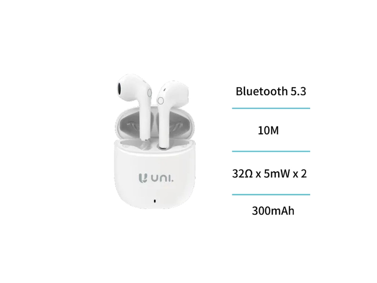 Cuffie Bluetooth Semi-In-Ear TWS con cordino