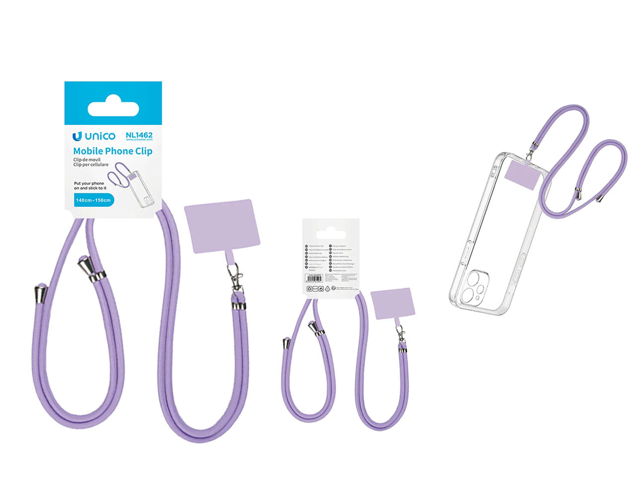 Set cordino per cellulare appeso al collo regolabile con fibbia singola