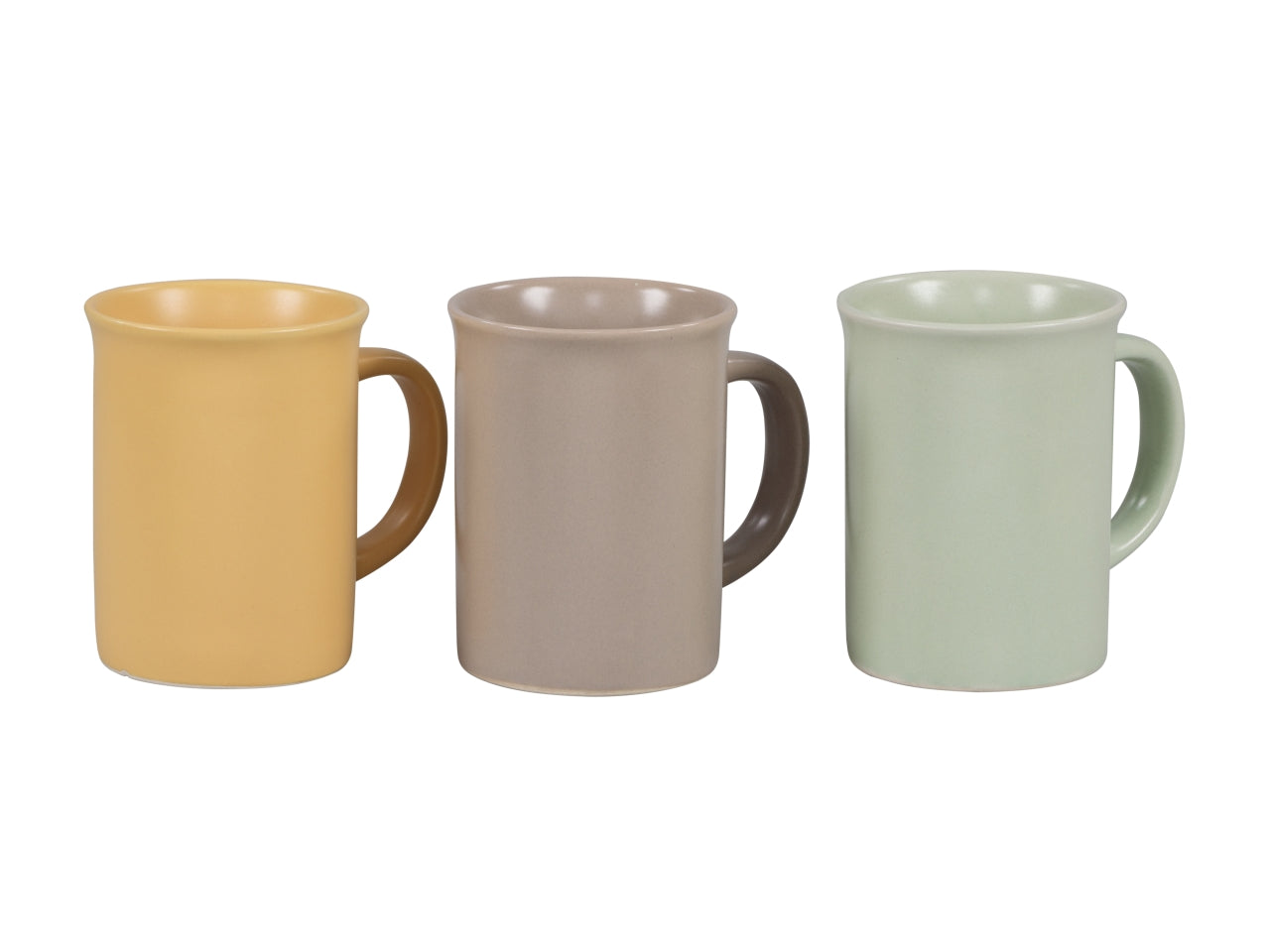 Tazza mug in stoneware, 3 colori pastelli assortiti, scandinavo da 240 cc - Casa Collection