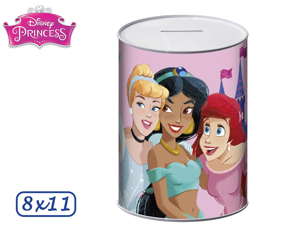 Salvadanaio Principesse multicolor latta 8x11 - Eol